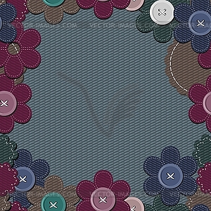 Frame with different objects - vector image