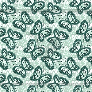 Seamless background with openwork butterflies - vector clipart