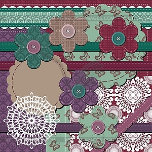 Set with scrapbook objects - vector clipart