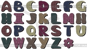 Scrapbook alphabet on white - vector image