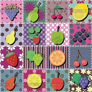 Fruits and berries  - vector clip art