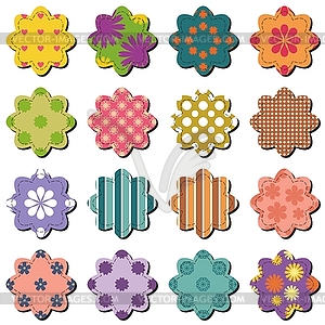 Scrapbook flowers on white backgroun - vector image