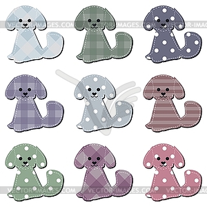 Nice scrapbook dogs on white - vector EPS clipart