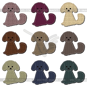 Nice scrapbook dogs on white - vector clipart