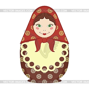 Matryoshka doll traditional - vector clipart