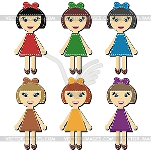 Scrapbook girls  - vector clipart