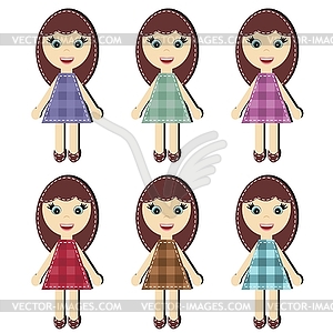 Scrapbook girls  - vector clip art