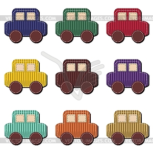 Sscrapbook cars on white background - vector image