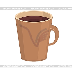 Cup with coffee on white background - vector clipart