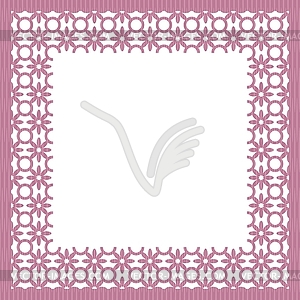 Frame with white lace - vector clip art