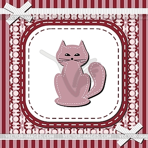 Frame with teddy bear - vector clipart