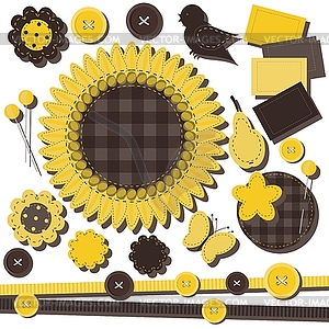 Scrapbook objects on white  - vector clipart