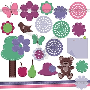 Scrapbook objects  - vector clip art