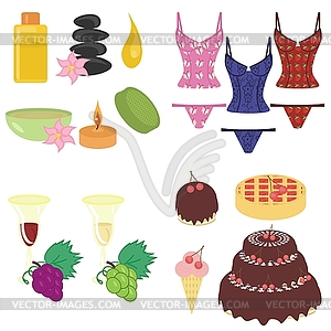 Different objects on white  - royalty-free vector image