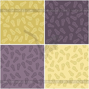 Four seamless backgrounds - vector clipart