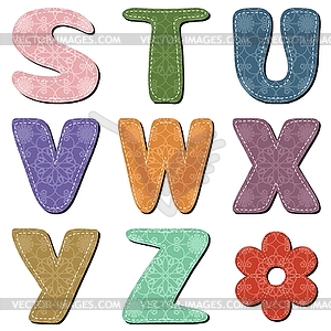 Scrapbook alphabet - vector image