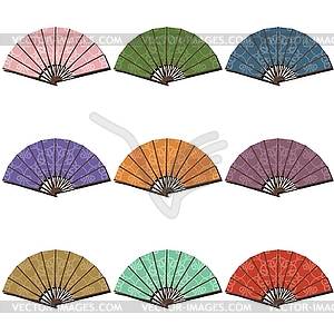 Fans on white background - vector image