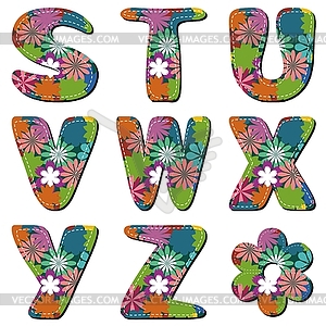 Scrapbook alphabet on white  - vector clip art