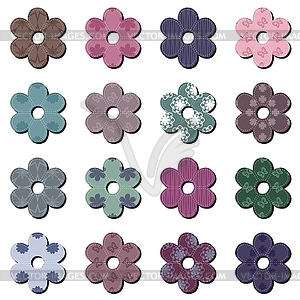 Scrapbook flower on white  - vector image