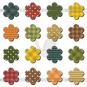 Scrapbook flowers on white  - vector clip art