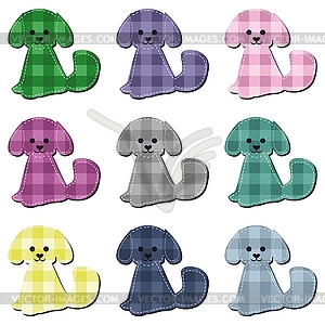 Scrapbook dogs on white background - vector image