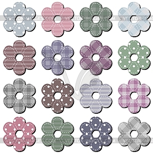 Scrapbook flowers on white - vector EPS clipart