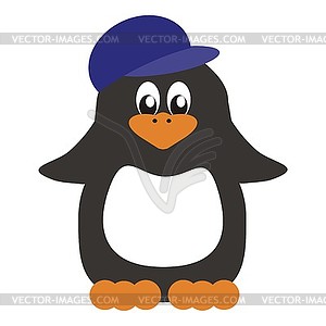 Nice penguin on white  - vector image