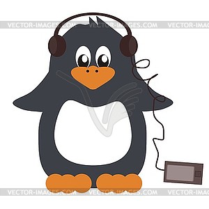 Nice penguin on white background - vector image