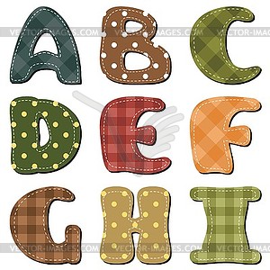 Scrapbook alphabet - vector clip art