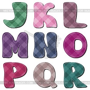 Scrapbook alphabet on white - vector clipart