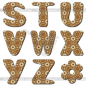 Scrapbook alphabet on white - vector image