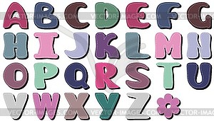 Scrapbook alphabet on white - royalty-free vector image