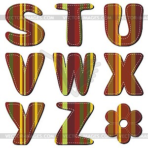 Scrapbook alphabet on white  - vector clipart