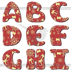 Scrapbook alphabet on white - vector clipart