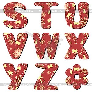 Scrapbook alphabet on white - vector clipart