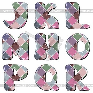 Scrapbook alphabet - vector clipart