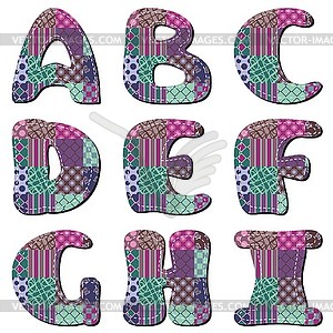 Scrapbook alphabet - vector clip art
