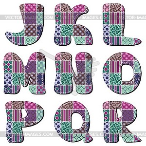 Scrapbook alphabet - royalty-free vector clipart