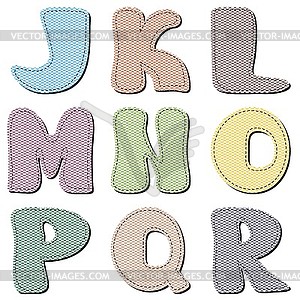 Scrapbook alphabet on white - vector clipart