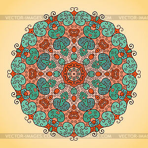 Kaleidoscope ornate on light background - vector clipart