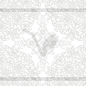 Seamless lace with shadow - white & black vector clipart