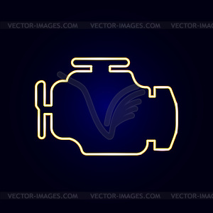 Check engine sign - vector clip art