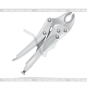 Curved Jaw Locking Pliers - vector clip art