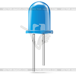 Blue Light Emitting Diode - vector clip art