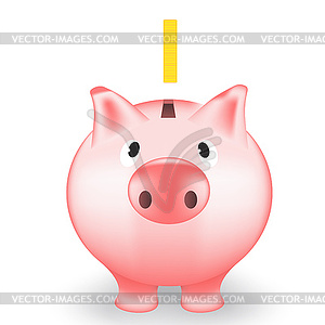 Pig moneybox - vector clip art