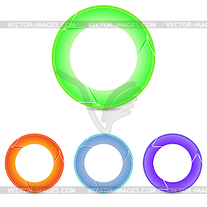 Set of round arrows - vector clipart