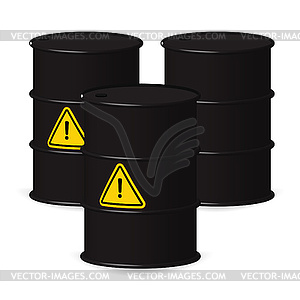 Waste barrels - vector clip art