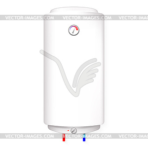 Automatic wall water heater with dial gauge and - vector image