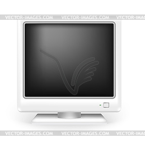 Old CRT computer monitor - vector image