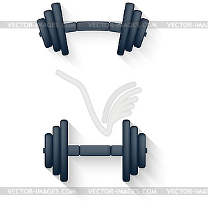 Flat dumbbell - vector clipart